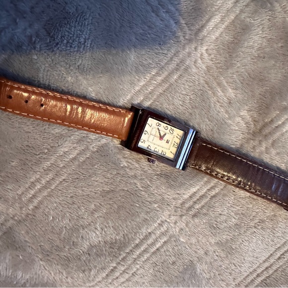 Tommy Hilfiger Brown and Cream Square Face Watch - Picture 3 of 5